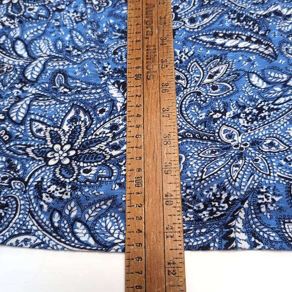 Talbots Dress Womens Plus Size 3X Blue Paisley Sleeveless V-Neck Cotton India - Picture 12 of 12